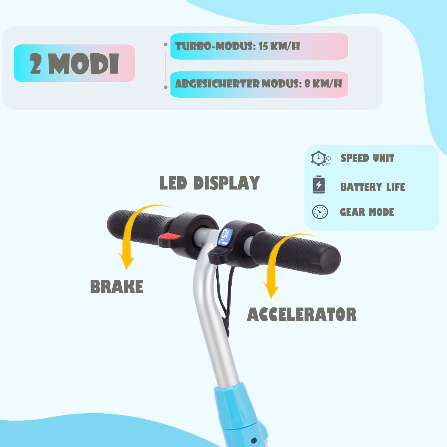 Hoverboard Hover-1 Bleu Métallisé (sans Chargeur) Bonne Occasion