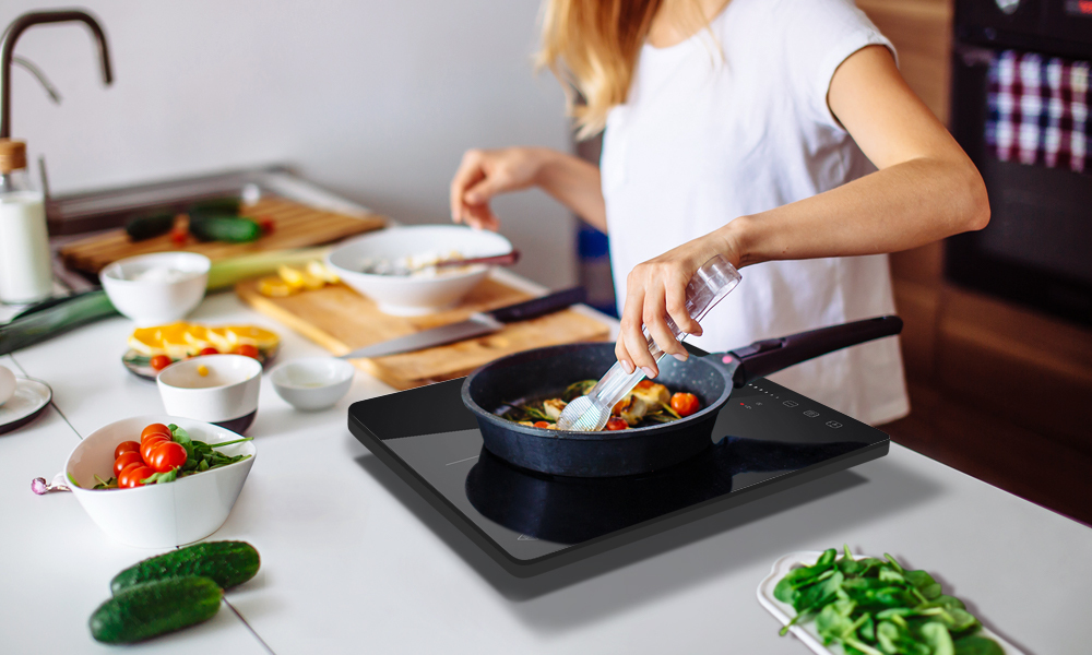 CIARRA Plaque Induction 1 Foyer 2000W 29cm Touches Sensitives Securite Enfants Minuteur - Cbtih1 13 plaque de cuisson induction