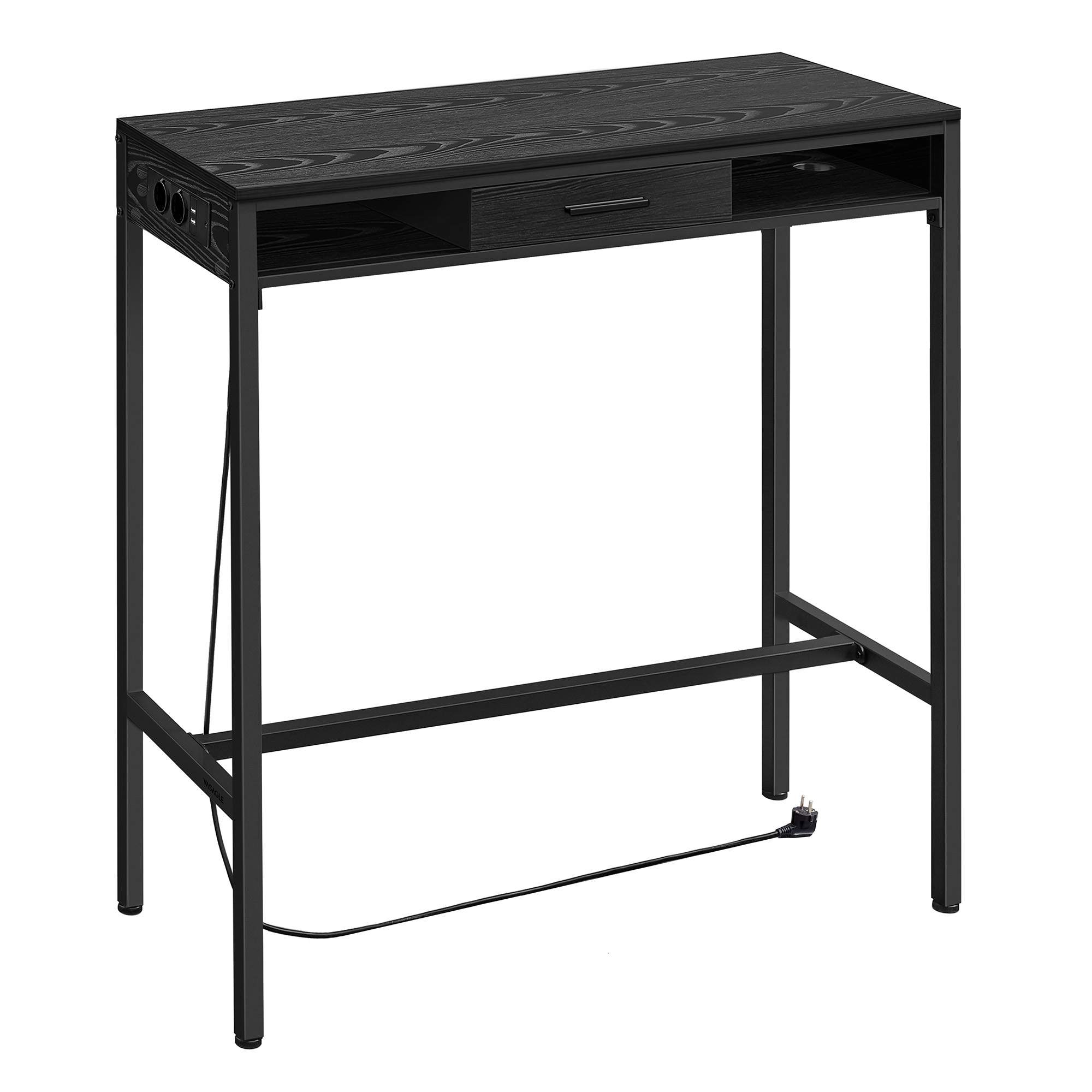 Tabourets De Bar VASAGLE, Lot De 2 - Pivotants, Hauteur Réglable, Dossier Ergonomique En Velours - Gris Anthracite - Pour îlot Cuisine Et Bar