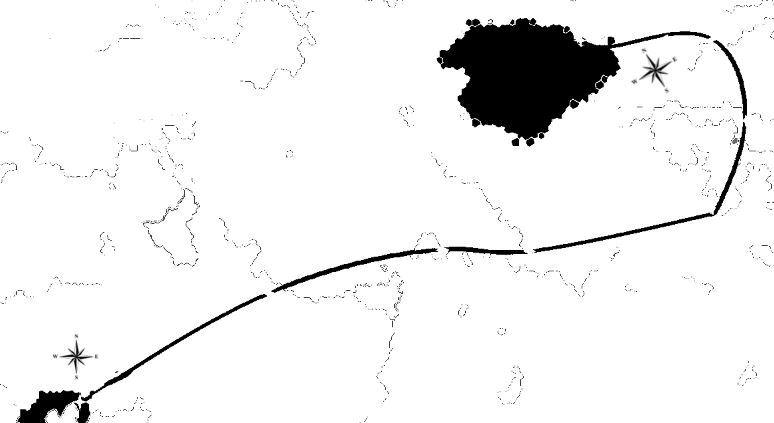 Trajet, logistique vers Padure, itinéraire 1