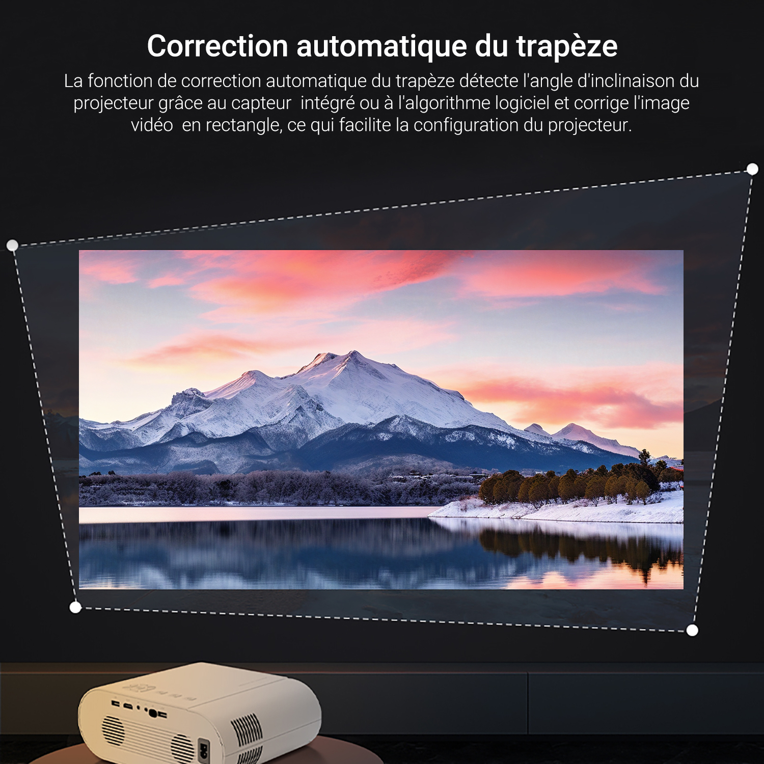 Vidéoprojecteur EKASN Vidéoprojecteur 1080P Native 4K Android 11 Mémoire 8 Go WiFi 6 Mise au