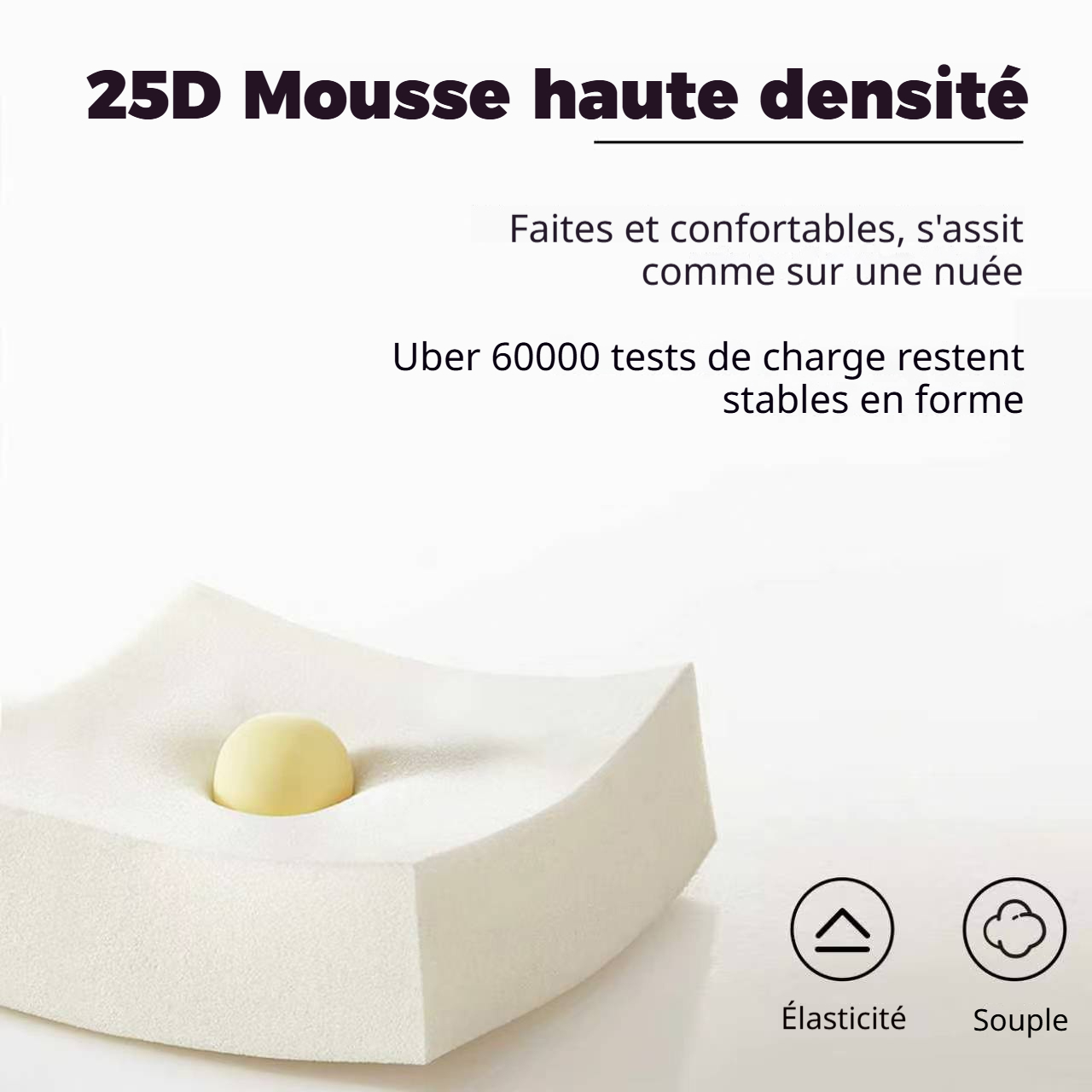 Mousse haute densité utilisée pour le rembourrage de l'assise