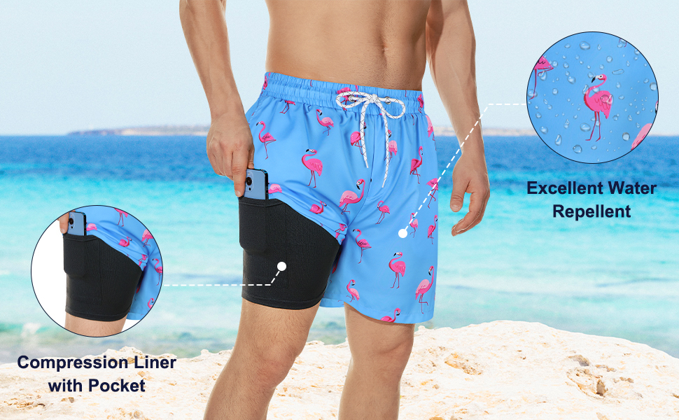  EMS Star of Life Men's Beach Shorts Compression Liner