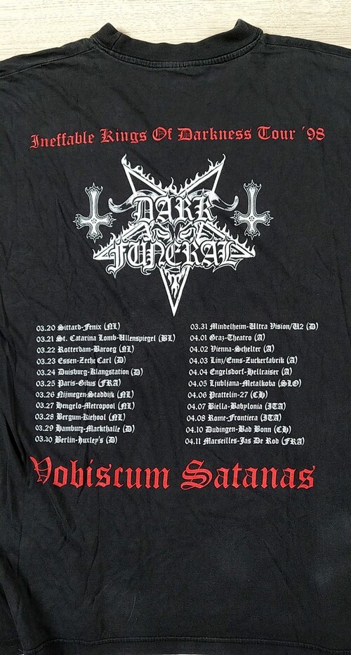 dark funeral ineffable kings of darkness long sleeve shirt tour