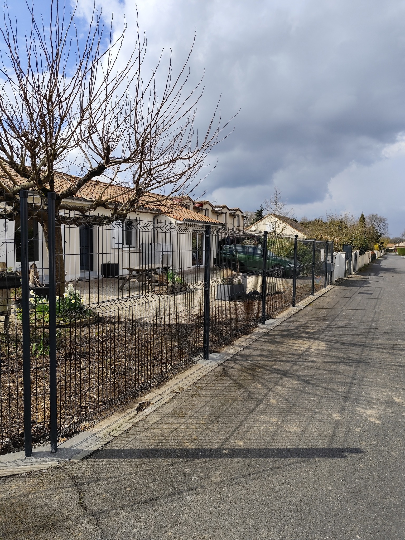 Clôture rigide anthracite - Après