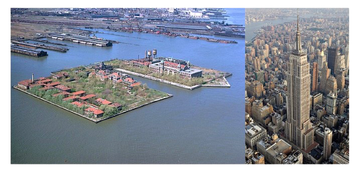 Ellis Island and the Empire State Building