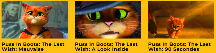 Aperçu des bandes-annonces sur Puss in Boots : The Last Wish