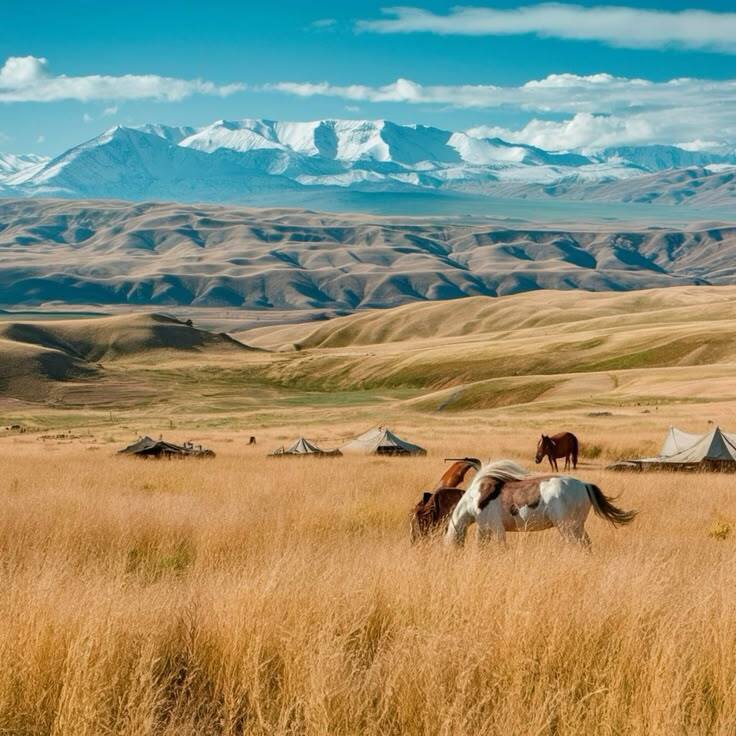 Steppes and mountains