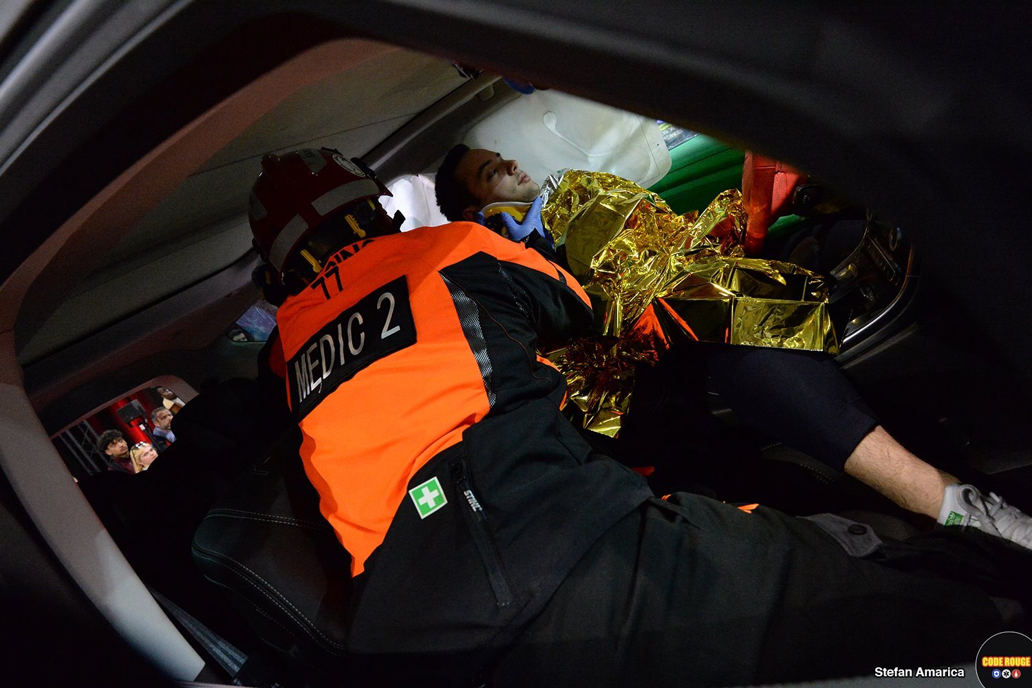 Scène issue du reportage au salon Secours Expo 2019