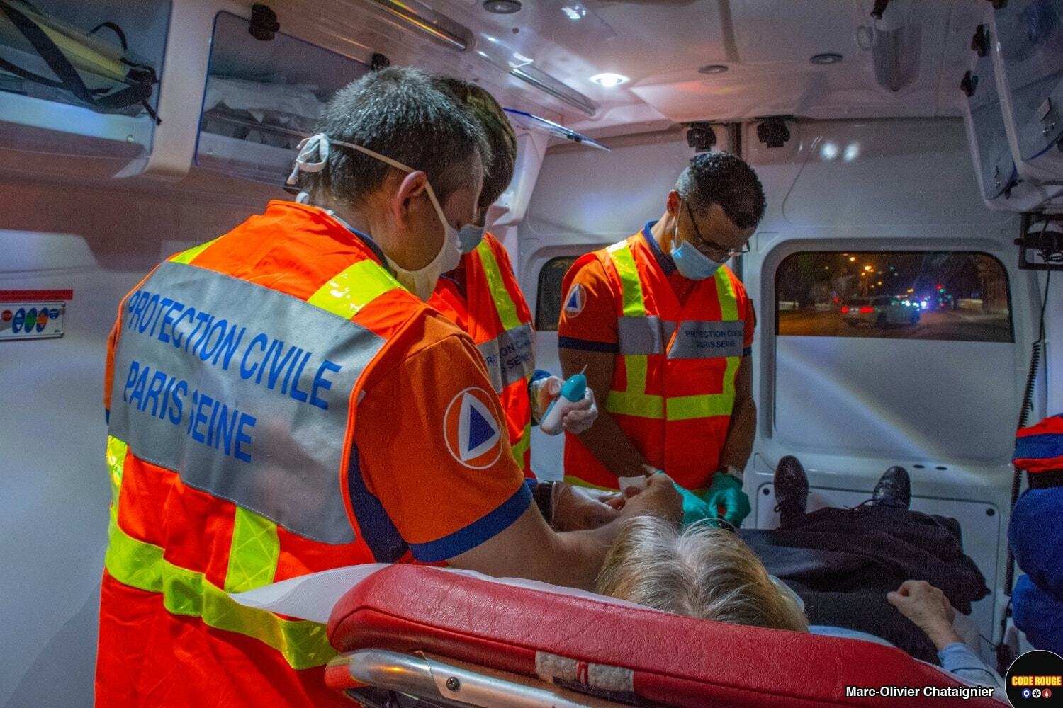 Scène issue du reportage avec la Protection Civile Paris Seine