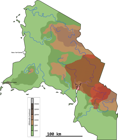 Le territoire contrôlé par la Rache Etznab suite à ces nouvelles conquêtes.