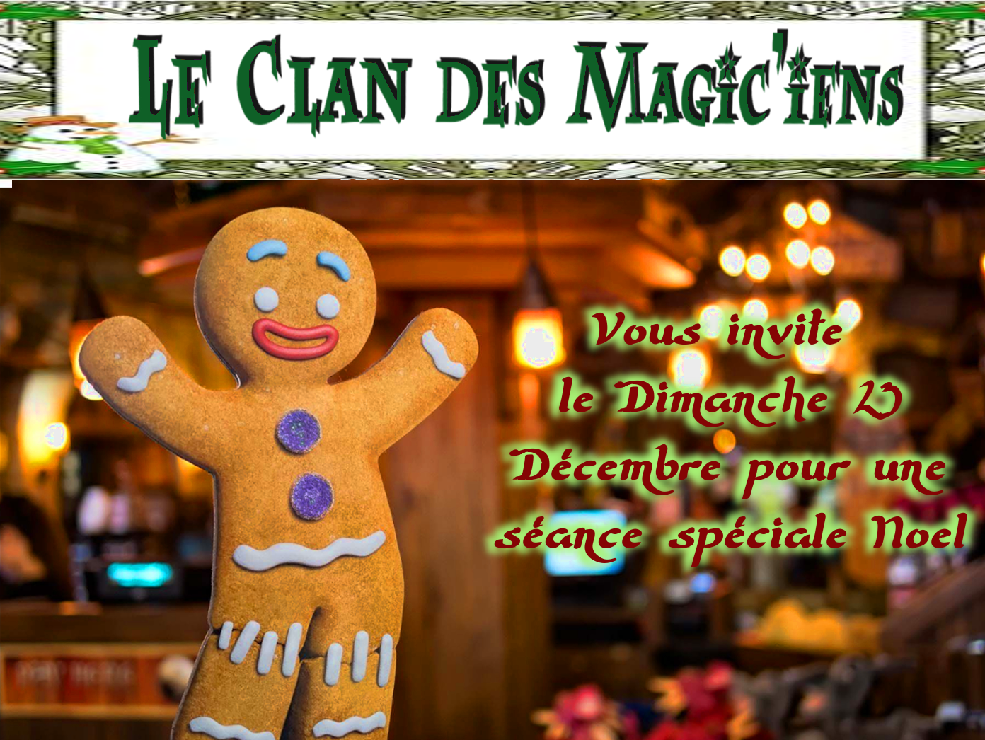 Dimanche 23 Décembre : Séance spéciale Noël à partir de 14 h 4X5ZL