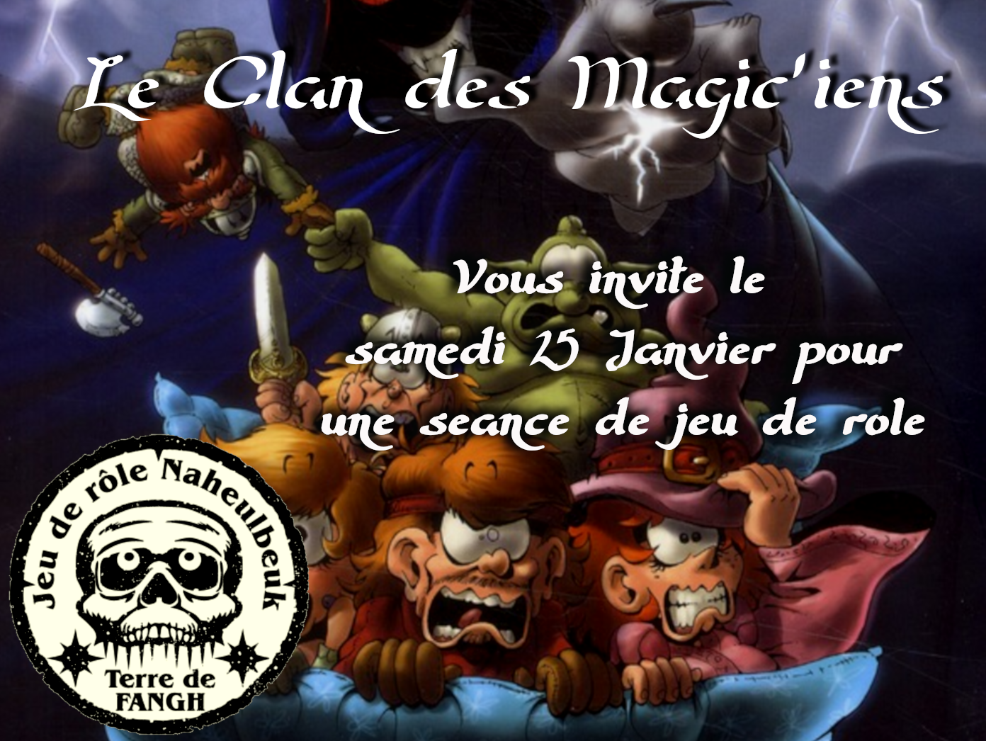 Samedi 25 Janvier : Jeu de rôle Le Donjon de Naheulbeuk 4YKOP