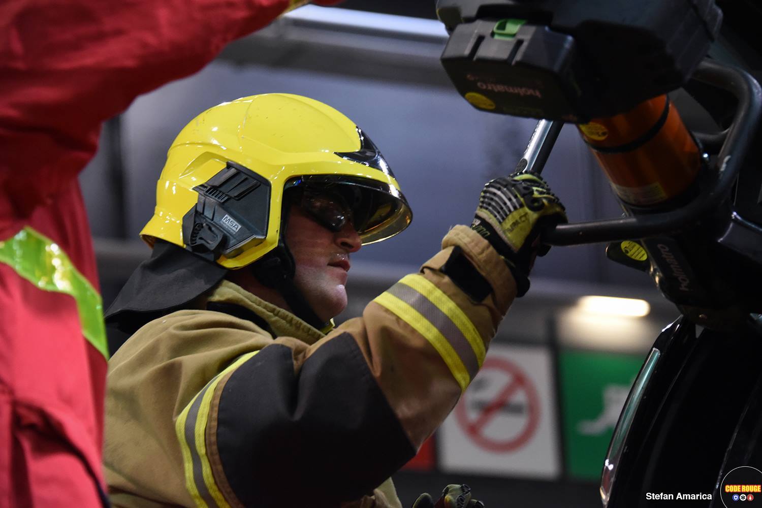 Scène issue du reportage au salon Secours Expo 2019