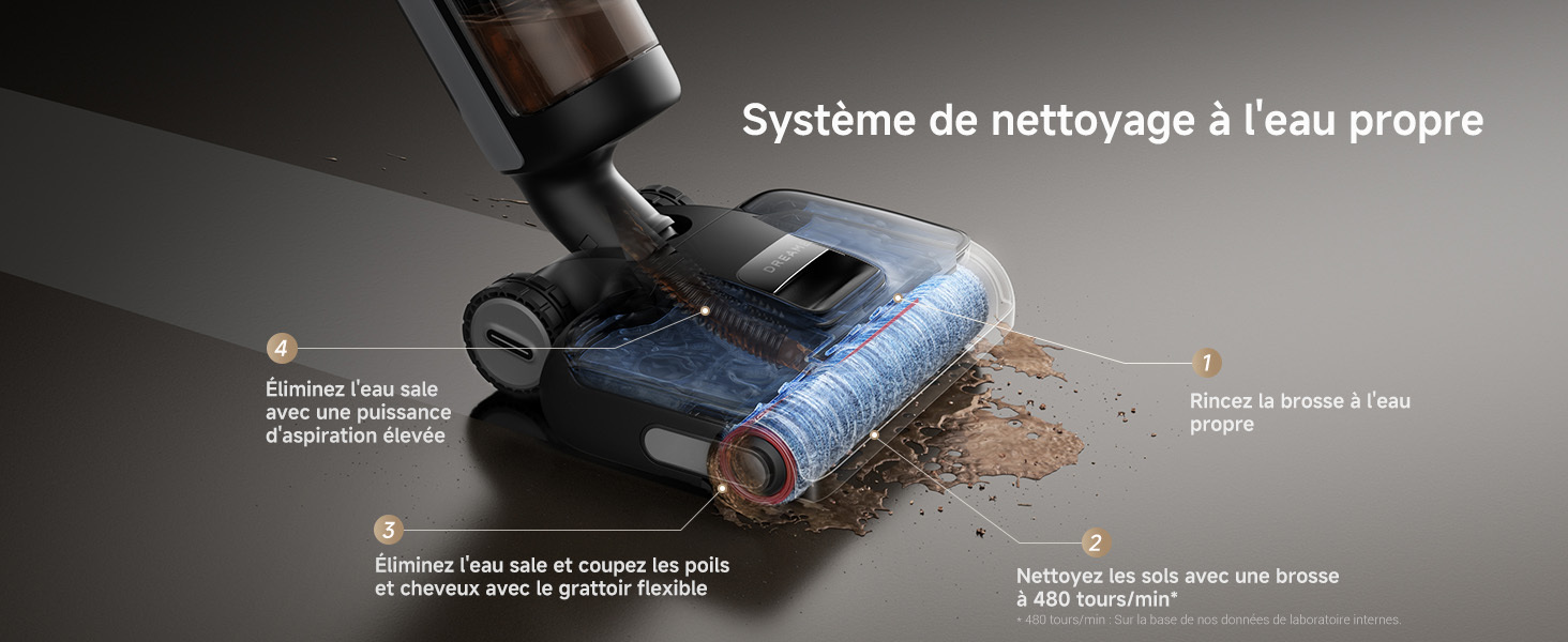 Aspirateur Robot Laveur 3 En 1 - Navigation Intelligente, Ultra-Silencieux, Idéal Poils Animaux