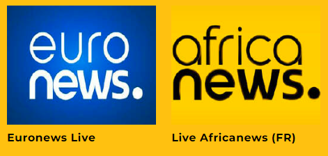 Logos d'Euro News et d'Africa News