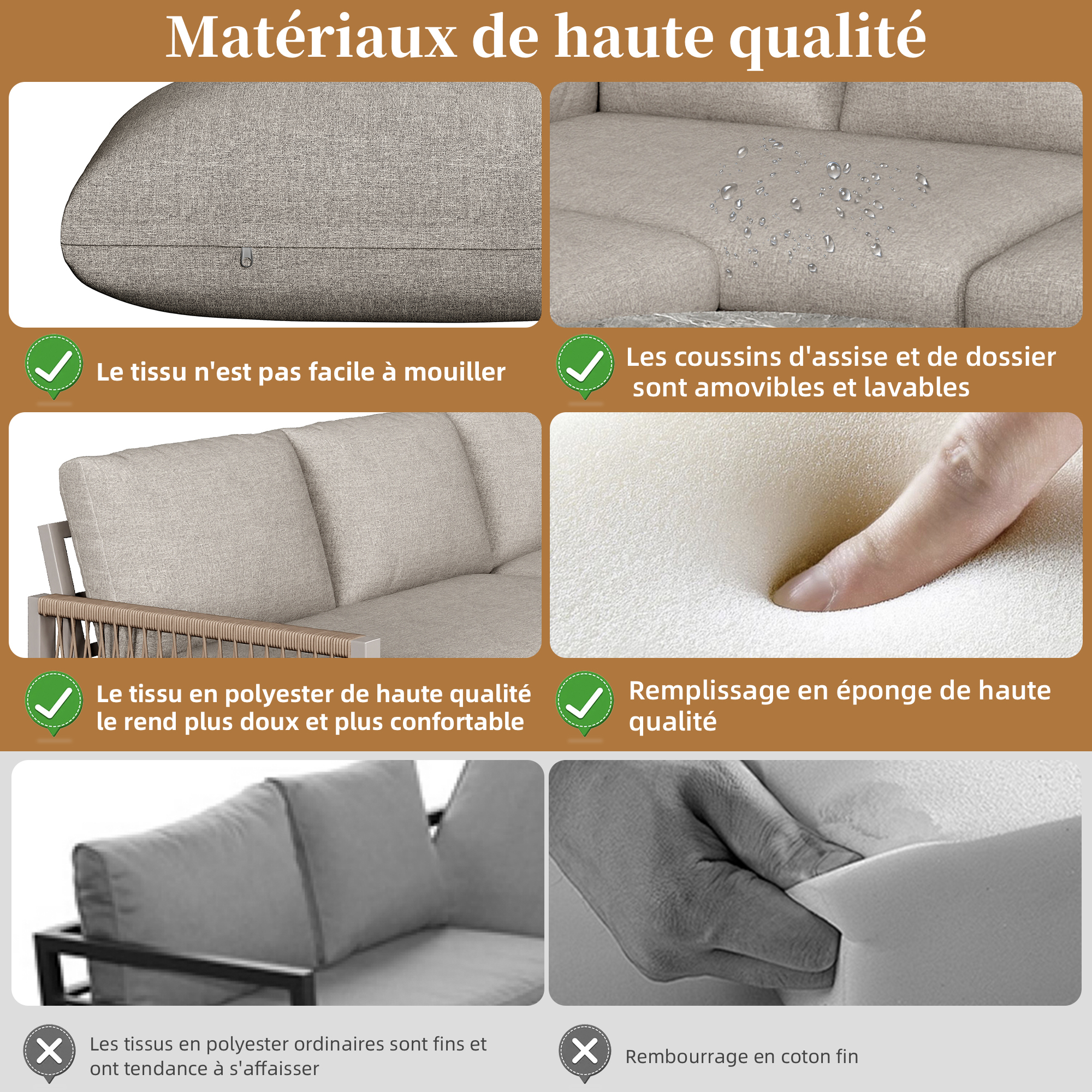 Pieds réglables