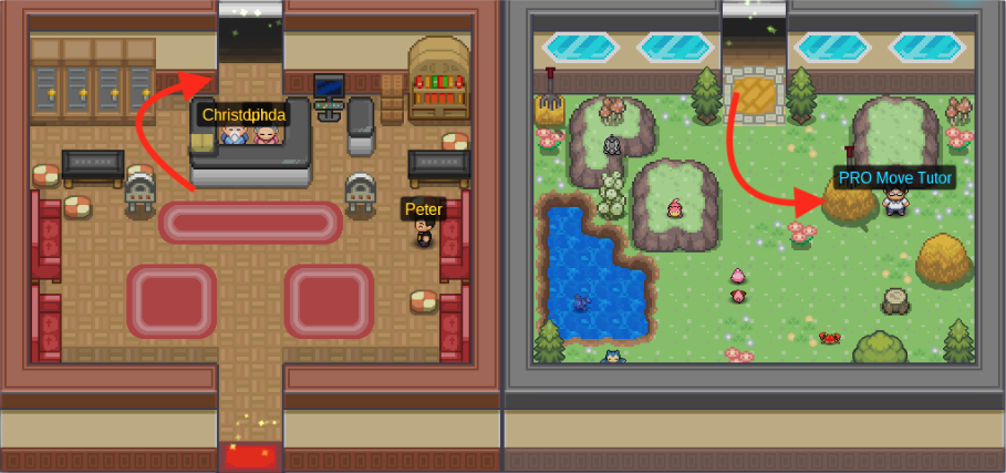 Kanto, Johto, Hoenn and Sinnoh Daycare Centers. 