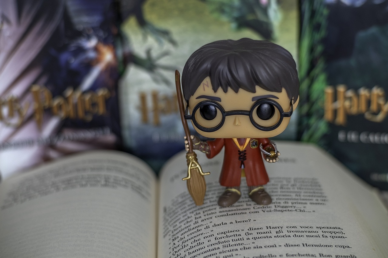 Livres et figurine Harry Potter