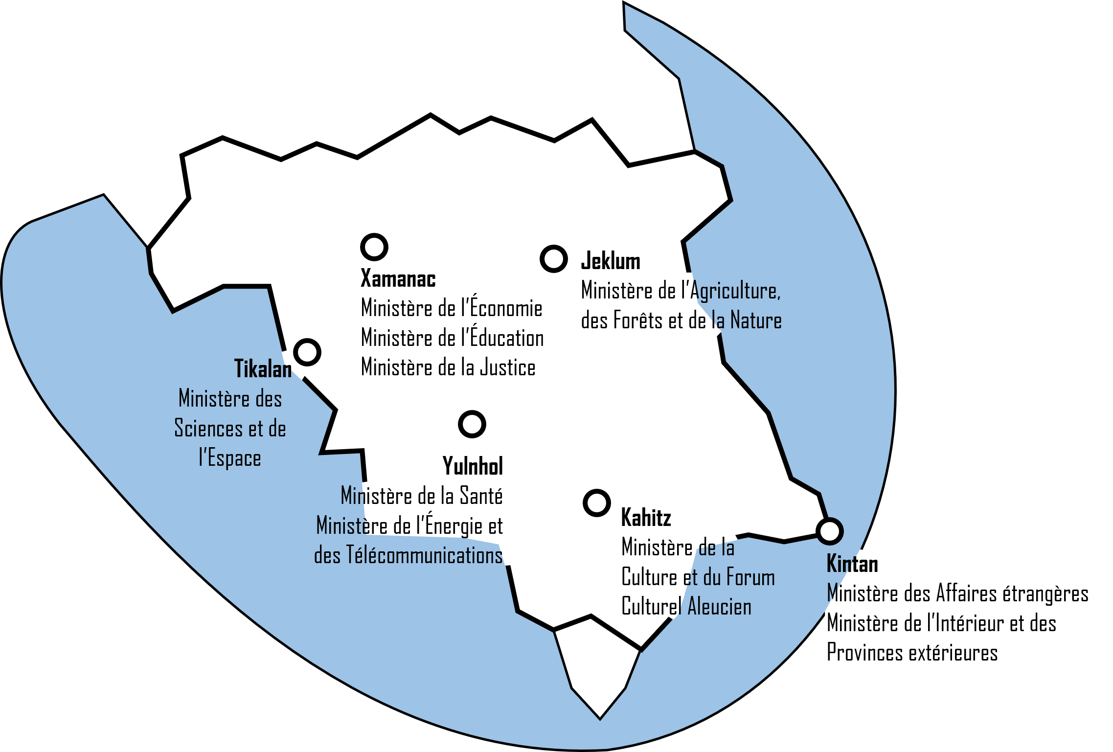 Carte des Ministères