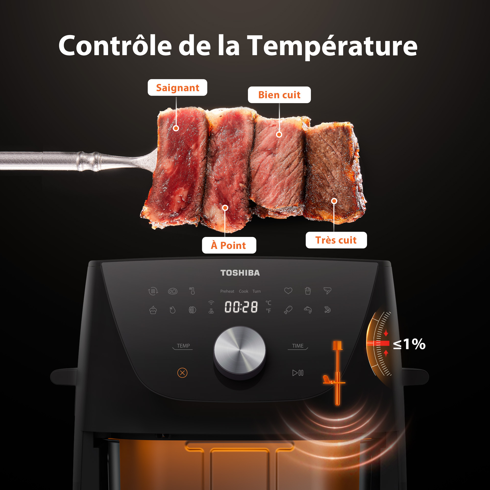 COSORI Air Fryer 70-205? 4-en-1 Friteuse Sans Huile 2L,Id
