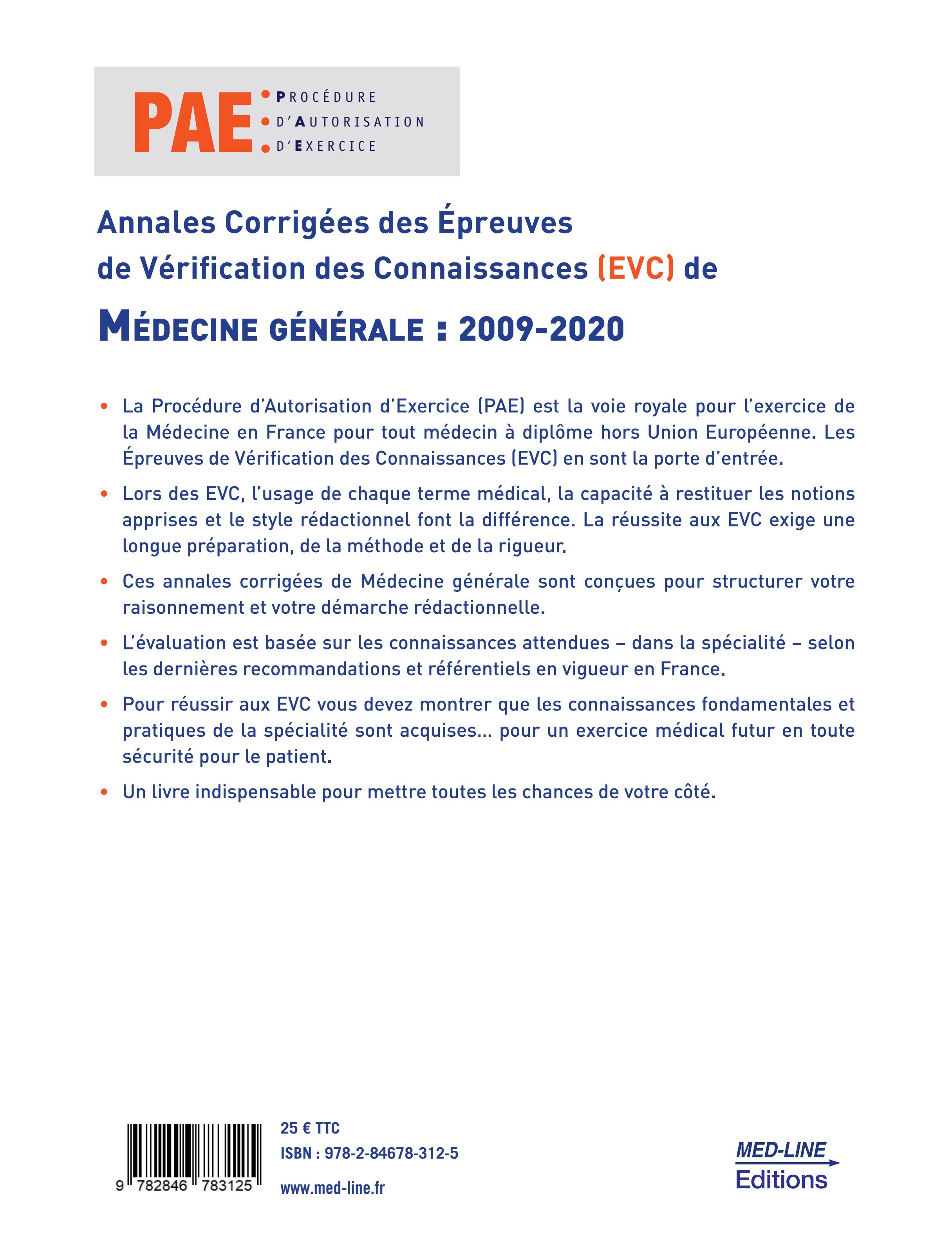 Annales Corrigées Des Épreuves De Vérification Des Connaissances (EVC ...