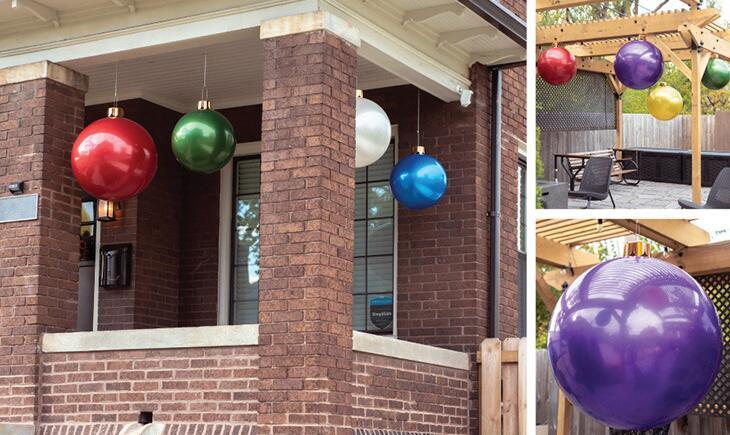 Palline di Natale gonfiabili giganti – 2 palline gonfiabili per esterni