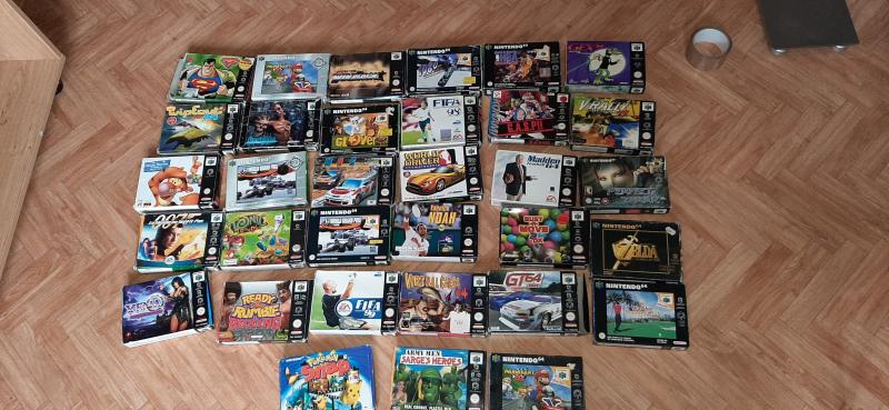 (VDS) grot lot nintendo 64 console en boite,jeux en boite,80 jeux en loose JEUX NES en boite!! WJy9N