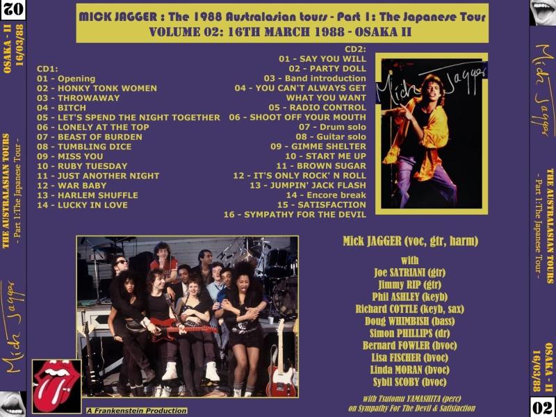 POST: Mick JAGGER in Japan - Vol 02 – 1988.03.16 – OSAKA (II)