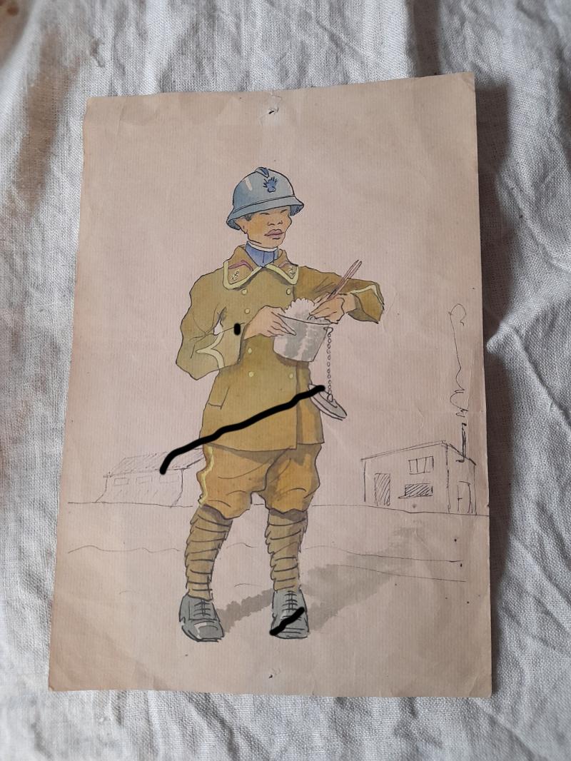 (P) aquarelle soldat colonial (vendue) Mxz0ag