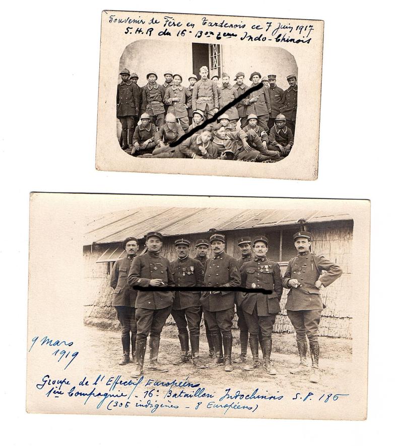 (M) 2 photos d Indochinois...et groupe bataillon Indochinois (vendues) Vpls6p