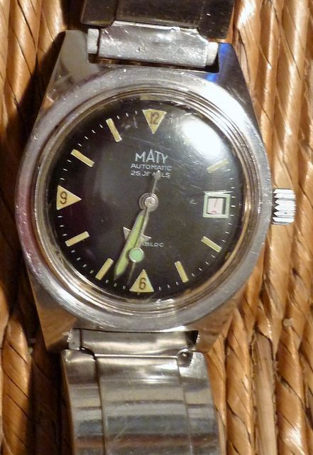 Montre De Plongée Vintage LEBEM Automatique Acier Inox - Occasion - Style Rétro