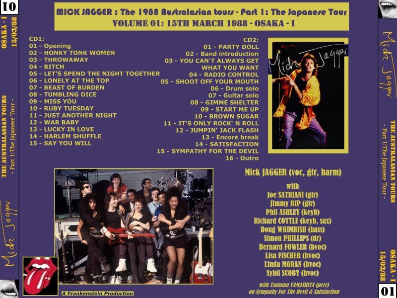 Mick Jagger – First Night In Osaka - The 1988 Japanese