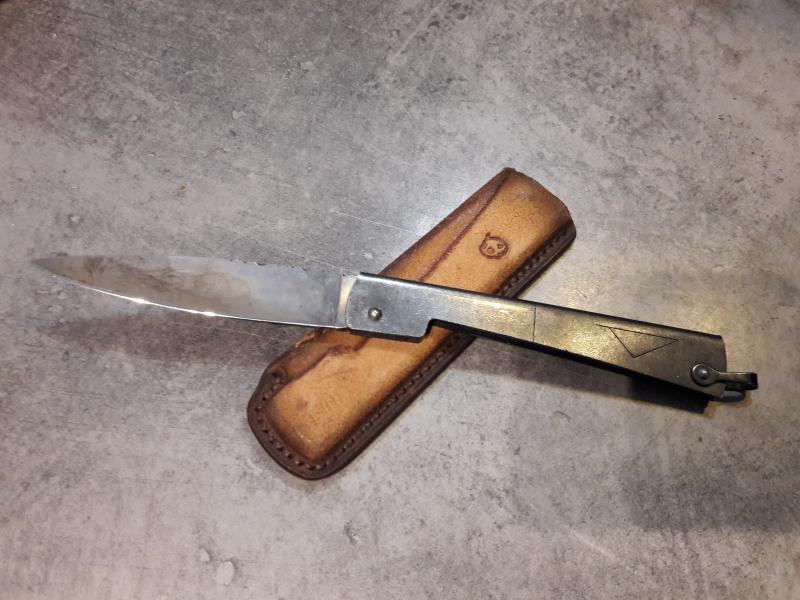 Véritable couteau Douk-Douk® 200mm manche décor Plumage de Paon