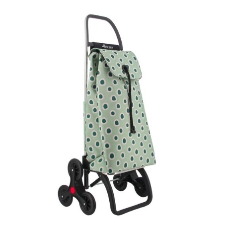 Chariot De Courses Pliable à Double Triple Roue - Avec Siège Et Poche Zippée - Pour Escaliers, Shopping, Voyage - 6