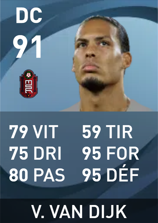 Enchère 17 : Virgil Van Dijk (DC 91) [Or] 8ZNX7