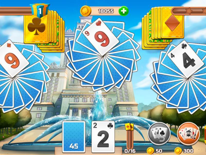 Gameplay du jeu Solitaire story tripeaks