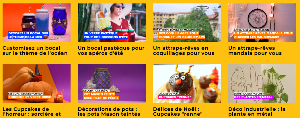 Aperçu de la section DIY