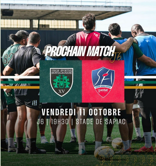 INFOS ce LUNDI 7 OCTOBRE (Matinée) > Pro D2 - J6 > J -4 du match de reprise pour les Sapiacains > USM / AURILLAC ce VENDREDI 11 Octobre 19H30 à Sapiac <> Le PROGRAMME de l'USM du 2ÈME BLOC <> RÉSULTATS USM ASSOCIATION <> RÉSULTATS RUGBY RÉGIONAL 8plb98