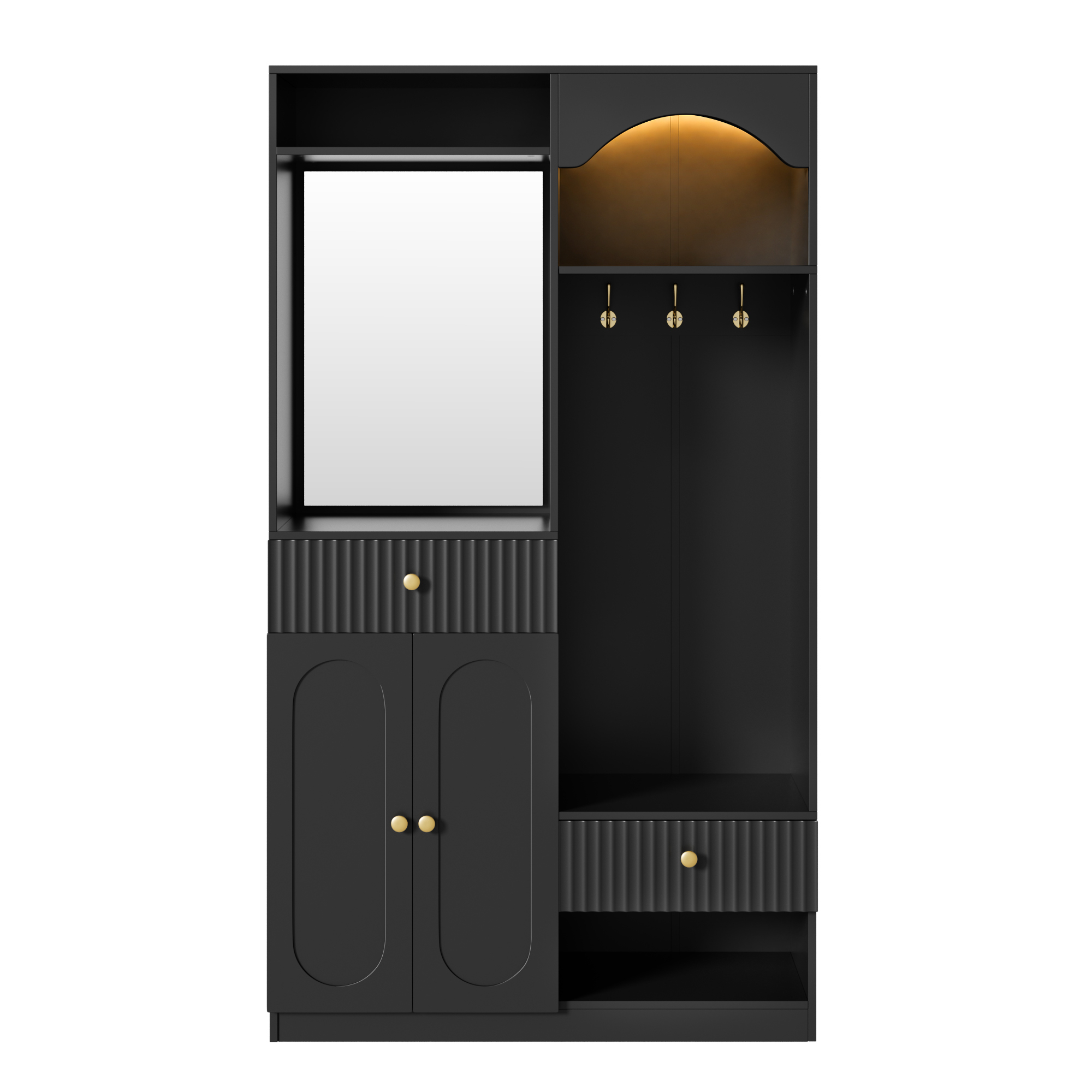 Éclairage LED multicolore du meuble d'entrée contrôlable par application Bluetooth