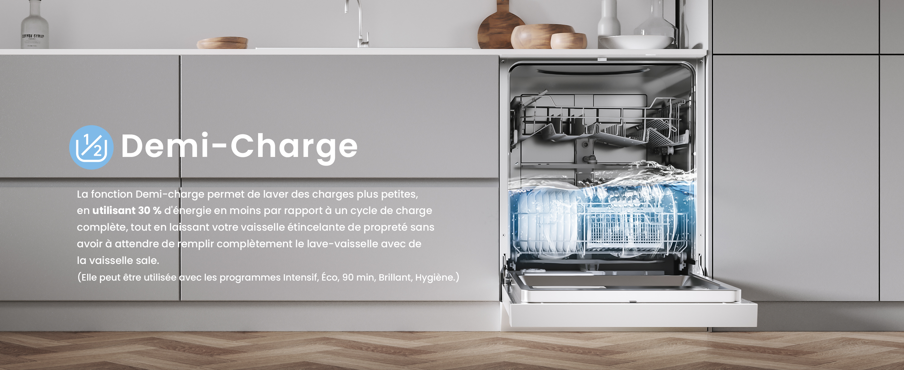 Lave-vaisselle pose libre Comfee Lave-Vaisselle Pose Libre 60cm, 49dB