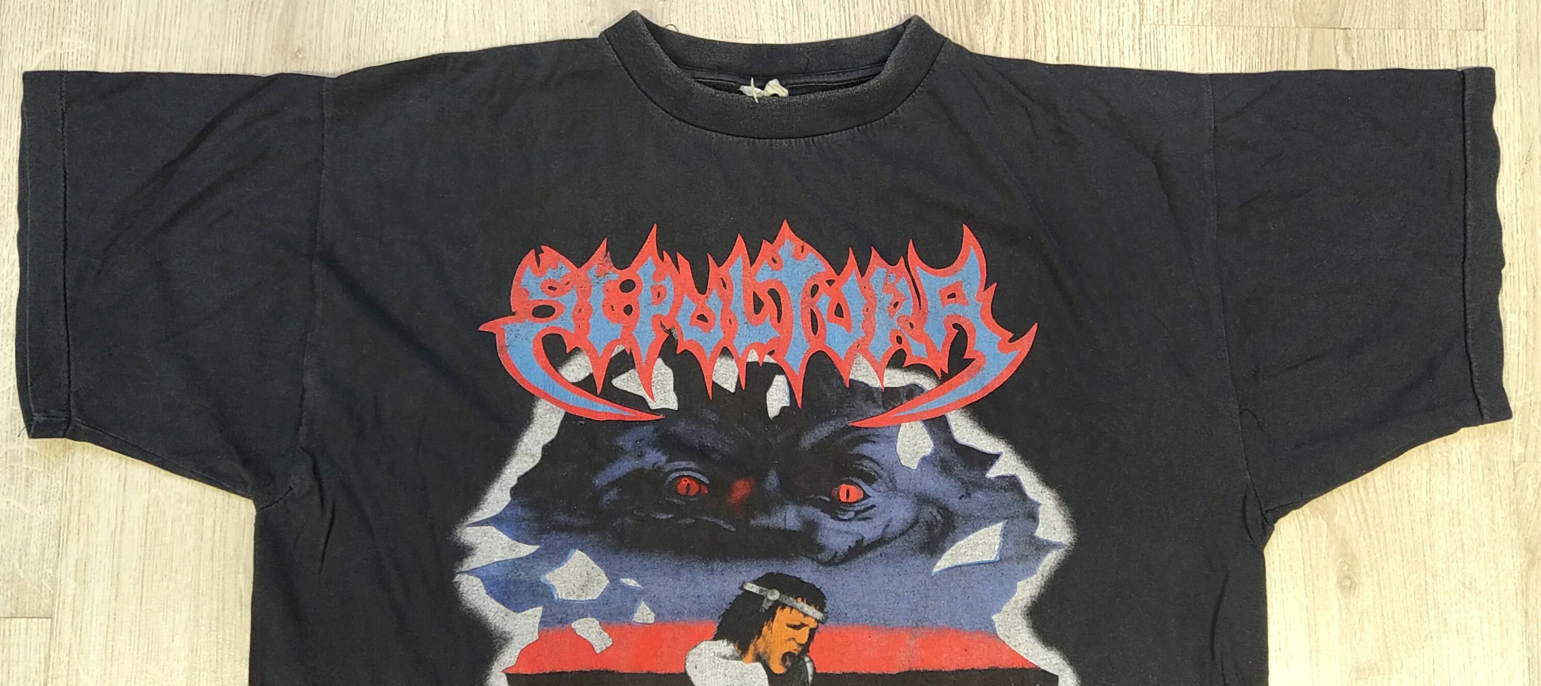 sepultura schizophrenia (l size) european tour tshirt 1990