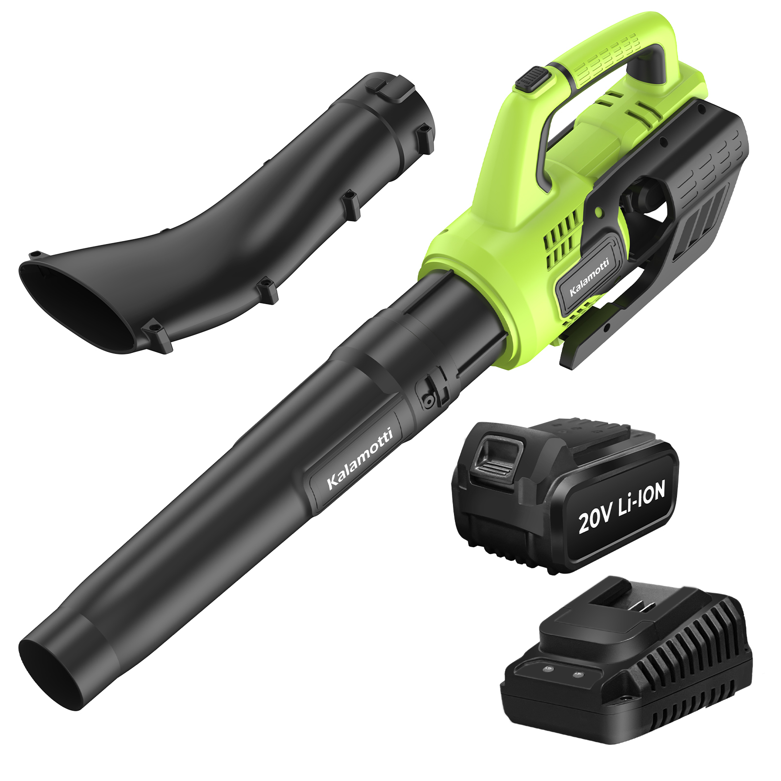 Image of Soffiatore a batteria, Soffiatore elettrico a mano per foglie, con 1 batterie 20 V, leggero