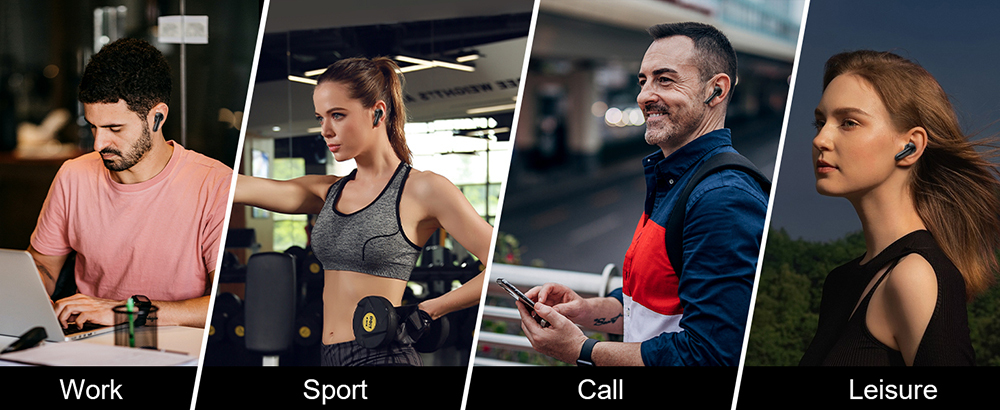 Blackview Airbuds 10 Écouteurs Bluetooth 5.3 Sport Open Ear – 16,2 Mm Haut-Parleur, 40h Batterie, IPX7, Contrôle Tactile, Design Oreilles Libres