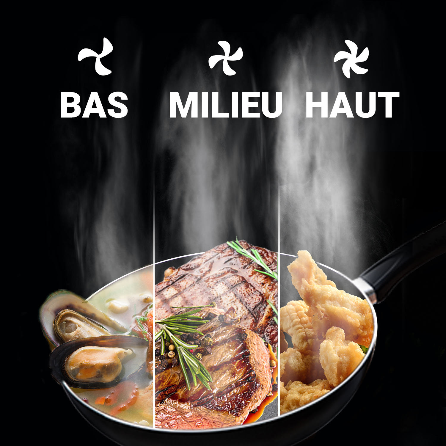 CIARRA Hotte Inclinee 60cm Avec 2pcs Filtre Actif 370 M3/h 3 Vitesses Led Recyclage Ou Evacuation - Verre Noir - 736CBK60 17 CIARRA HOTTE MOTEUR PUISSANT