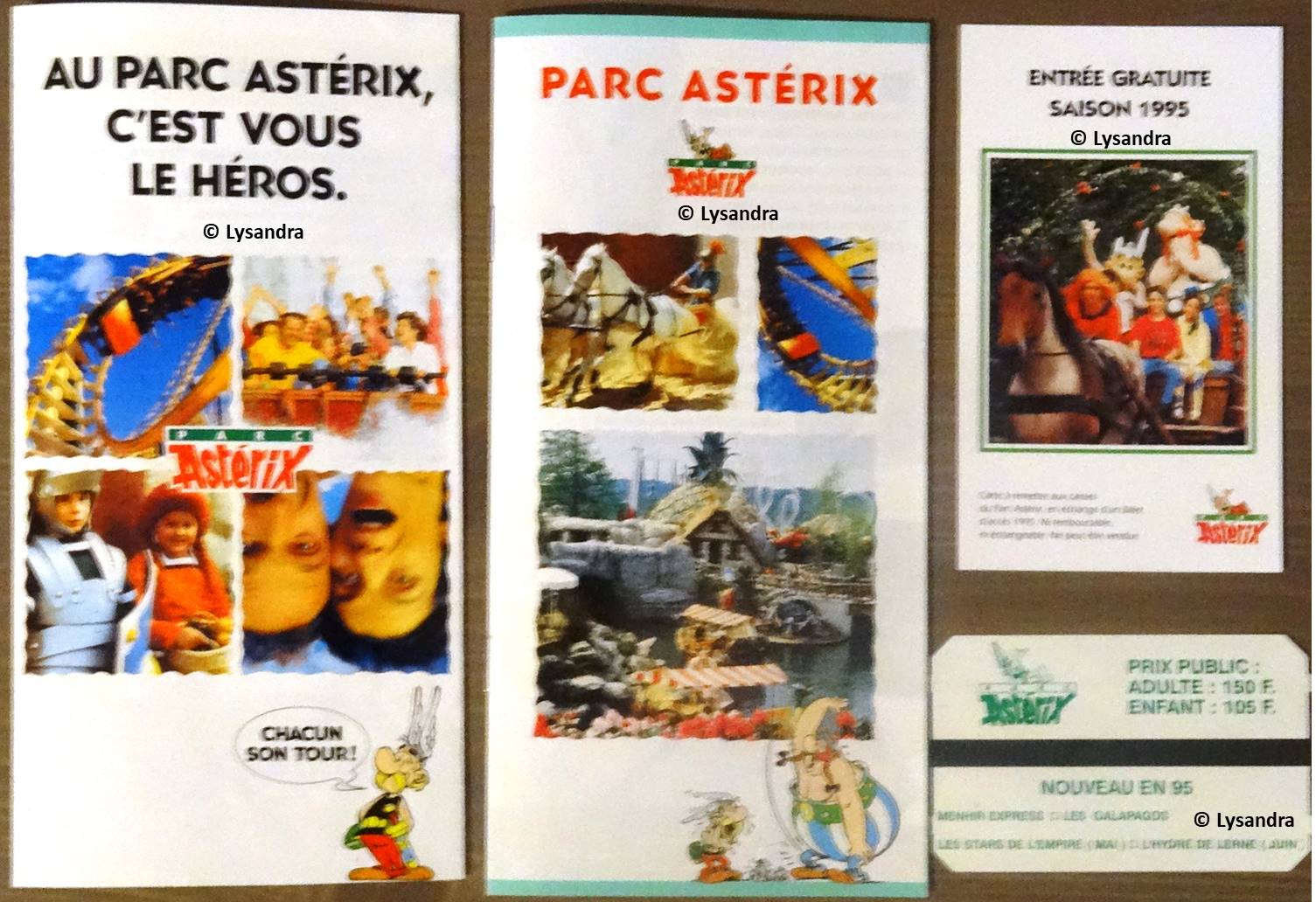 Dépliants, plans, tickets du Parc Astérix LO8nd