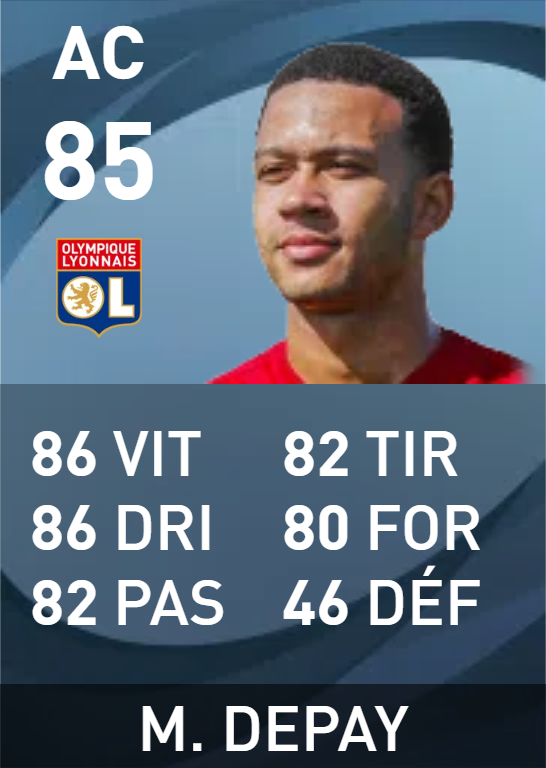 Enchère 6 : Memphis Depay (AC 85) [Bronze] ObVVN