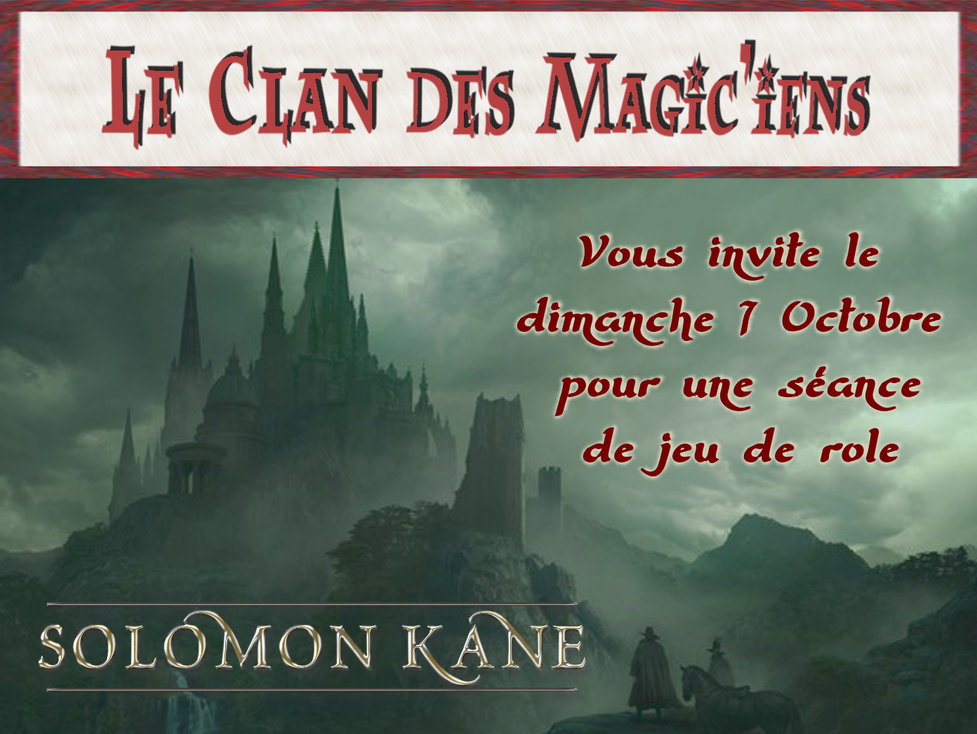 Dimanche 7 Octobre : Jeu de rôle (Solomon Kane) à partir de 14 h Omq47
