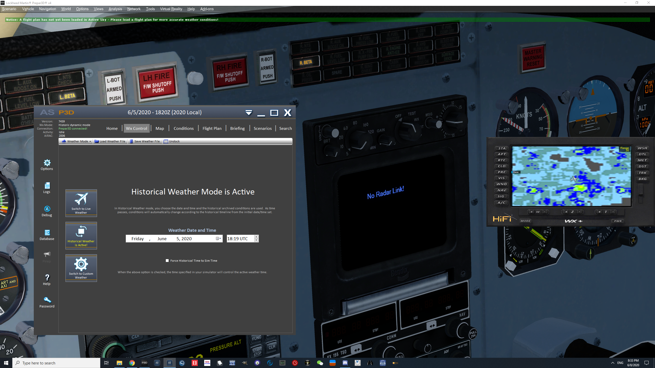 fsx weather radar gauge