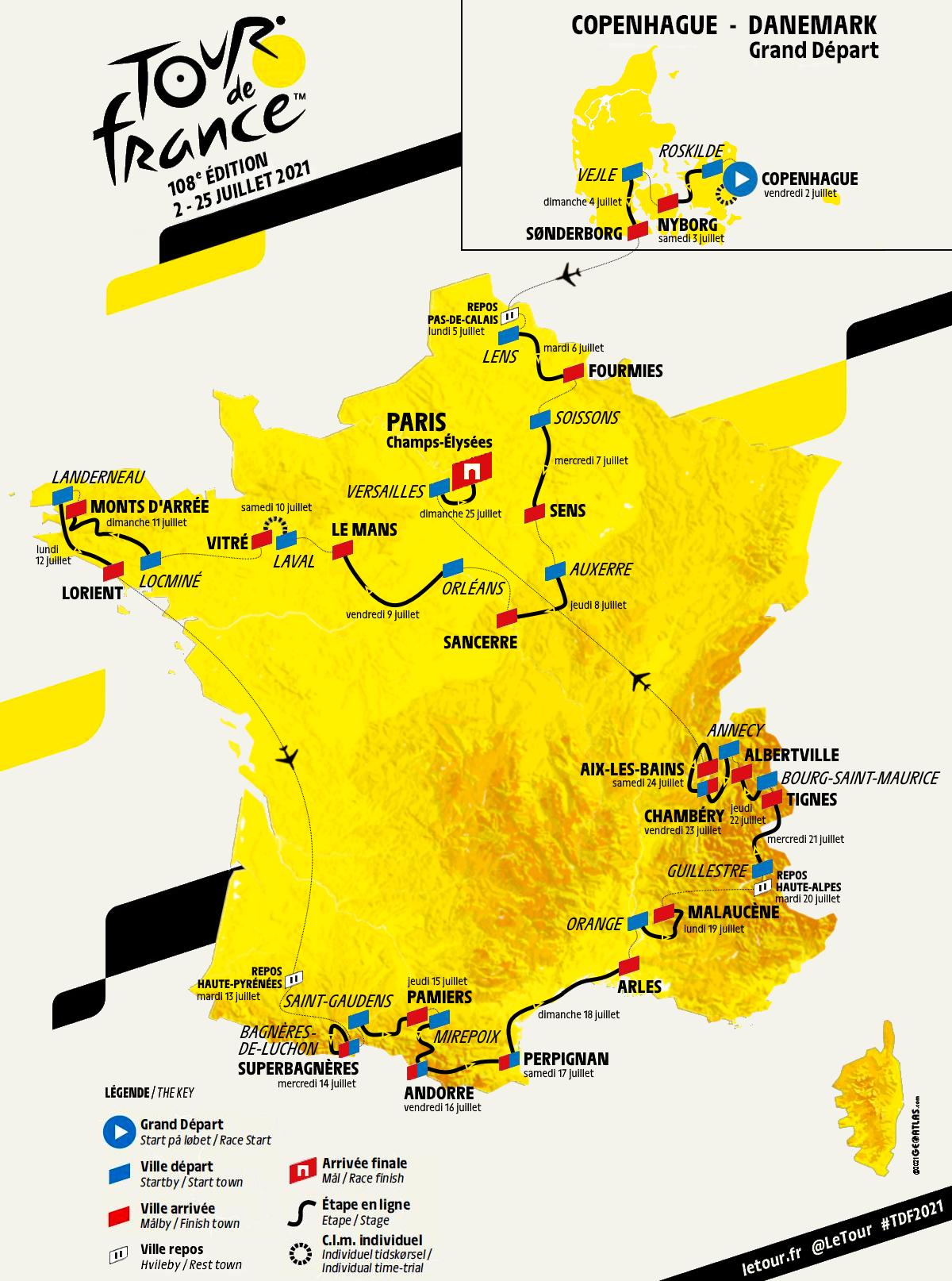Tour De France Course Map